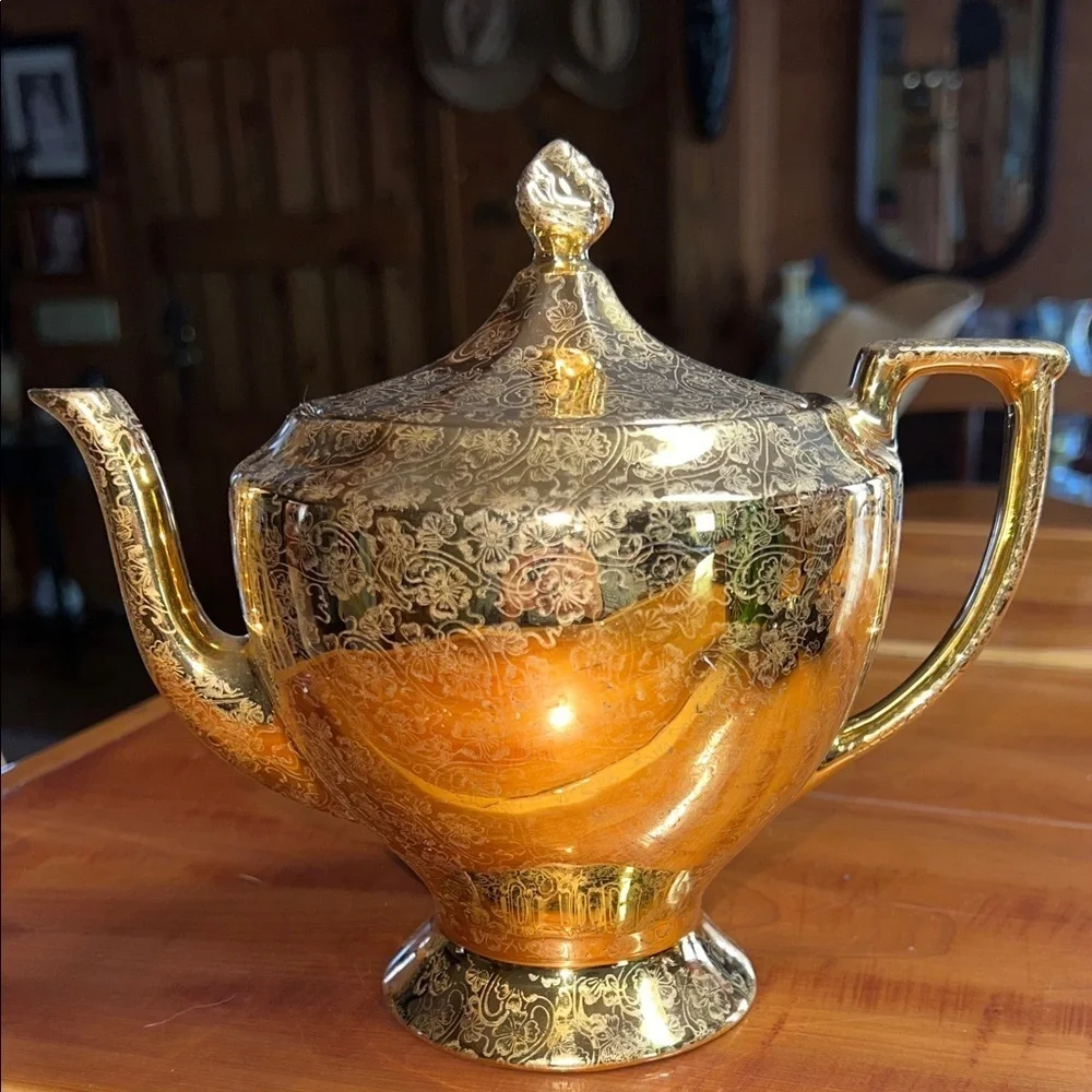 Vintage Lady Hamilton Ornate Gold Teapot